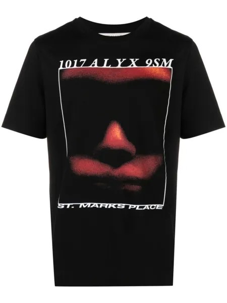 1017 ALYX 9SM футболка Icon Face с графичным принтом, черный