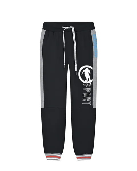 Черные спортивные брюки с лого Bikkembergs детские