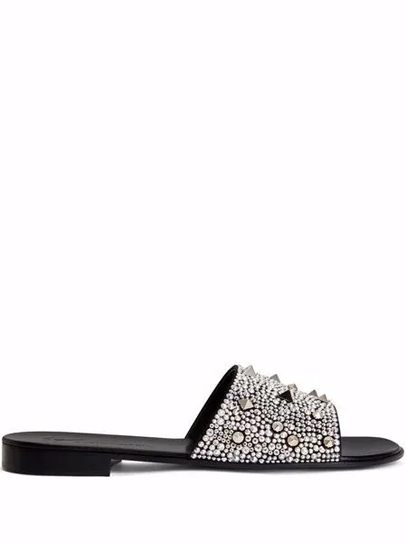 Giuseppe Zanotti декорированные шлепанцы Darrin