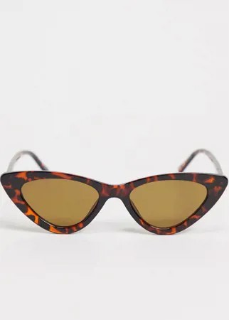 Солнцезащитные очки «кошачий глаз» в светлой черепаховой оправе Liars & Lovers-Коричневый цвет