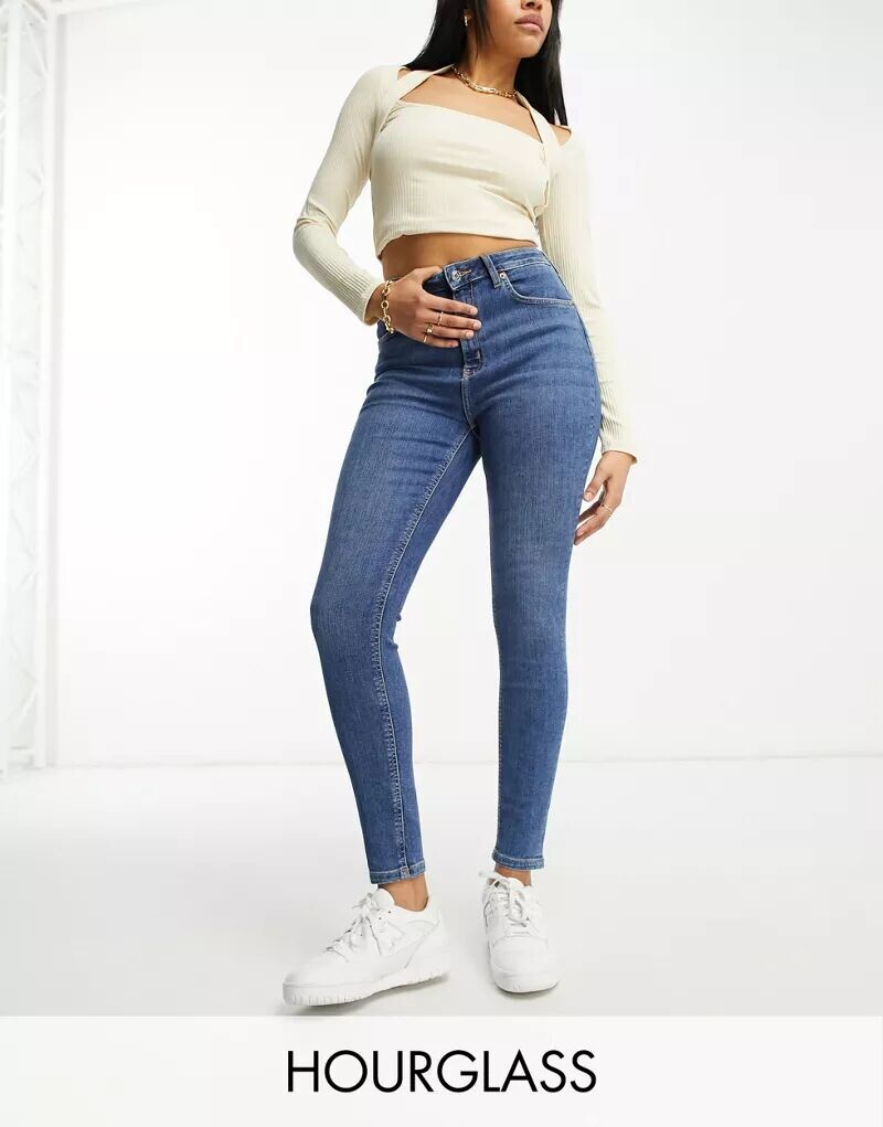 Настоящие синие джинсы скинни ASOS Hourglass