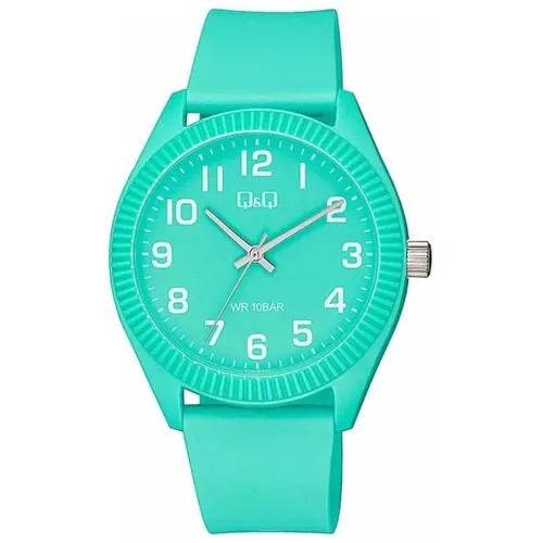 Наручные часы Q&Q V12A-012, зеленый, голубой
