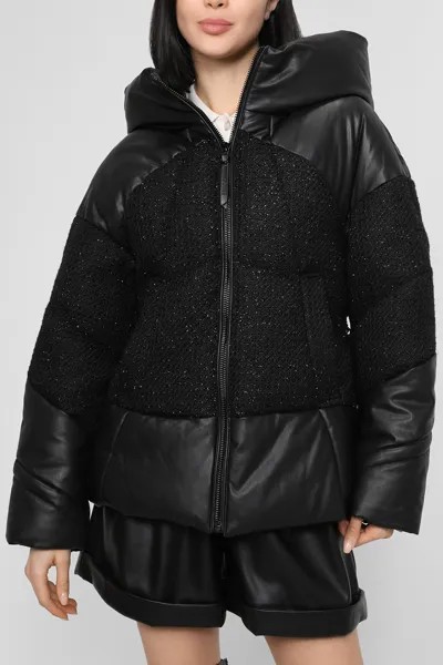 Кожаная куртка женская Guess W2BL52 WEWR0 черная S
