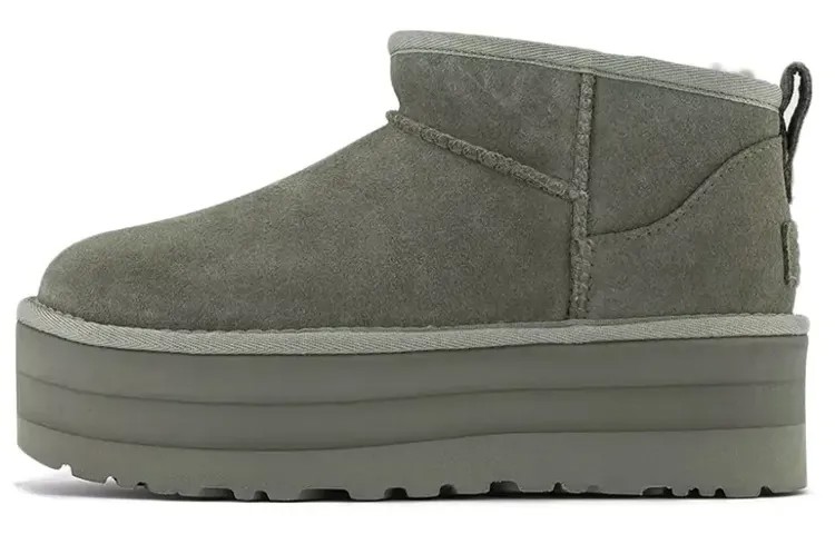 Женские зимние ботинки Ugg CLASSIC ULTRA MINI, зеленый