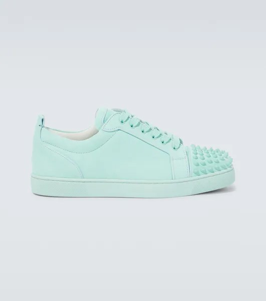 Кожаные кроссовки Louis Junior Spikes Christian Louboutin, синий