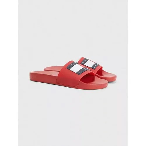 Шлепанцы TOMMY HILFIGER EM01021, нескользящая подошва, размер 42EU/9US, красный