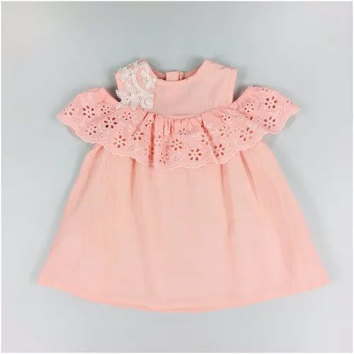 Платье для девочки Caramell серия Stil girl розовое, размер 74-80
