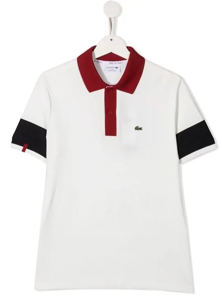 Lacoste Kids рубашка поло в стиле колор-блок