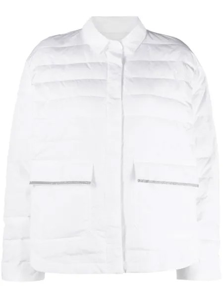 Fabiana Filippi down-filled quilted jacket, белый