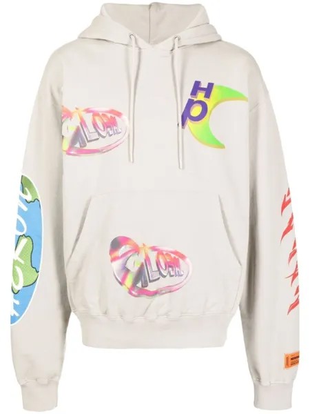Heron Preston худи с логотипом, серый