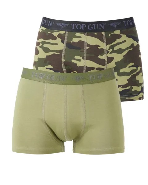 Боксеры TOP GUN Boxershorts Doppelpack TGUW001, цвет camo - olive