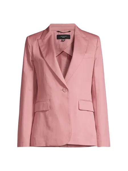 Хлопково-льняная куртка Gelosia Weekend Max Mara, розовый
