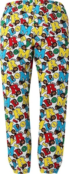 Спортивные брюки BAPE Baby Milo Alphabet Slim Sweatpants 'Multicolor', разноцветный