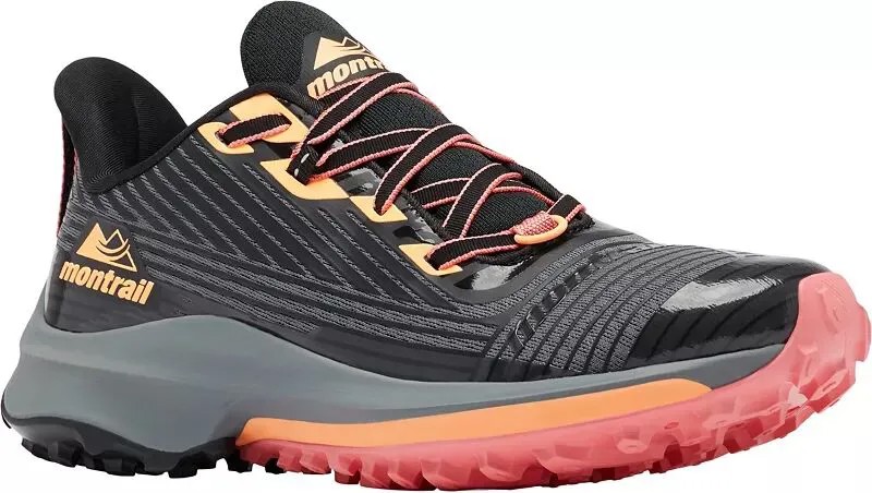 Женские кроссовки для бега по пересеченной местности Columbia Montrail Trinity AG, черный/оранжевый