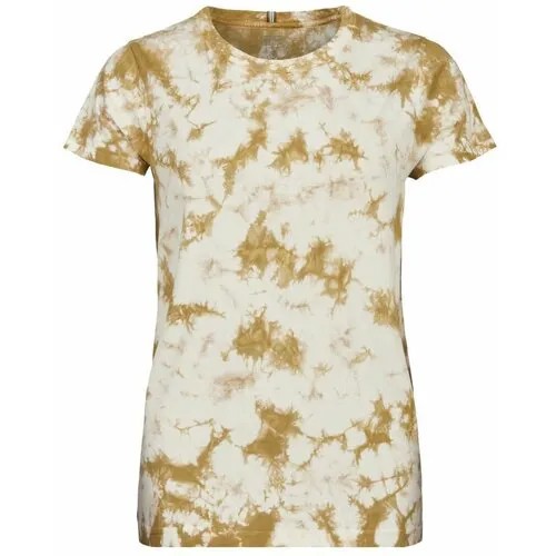 Женская футболка s_T-SHIRT s_309628-7T76 бежевый,белый 36/S
