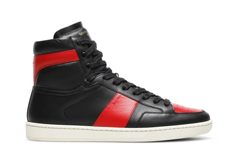 Высокие кроссовки Saint Laurent SL-10H High Top Sneaker, красный