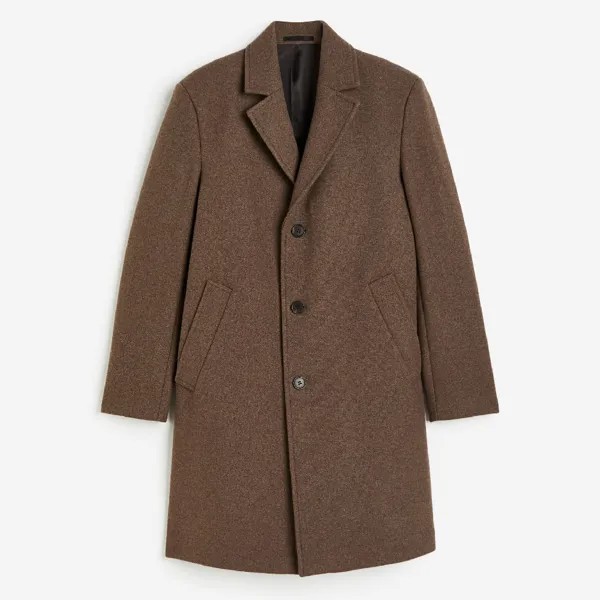 Пальто H&M Wool-blend, темно-бежевый
