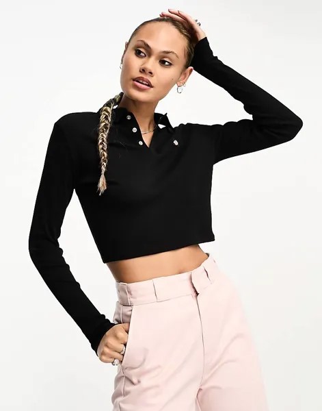 Черная рубашка-поло в рубчик Dickies – Tallasee