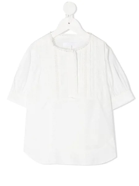 Chloé Kids топ с круглым вырезом и короткими рукавами