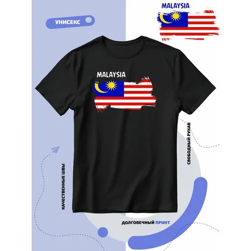Футболка SMAIL-P флаг Малайзии, размер XXS, черный