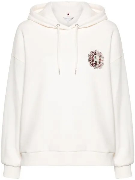 Tommy Hilfiger худи с нашивкой-логотипом, нейтральный цвет