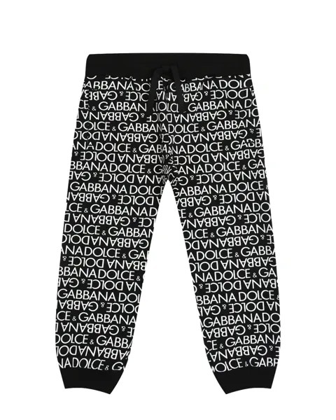 Брюки спортивные со сплошным лого Dolce&Gabbana