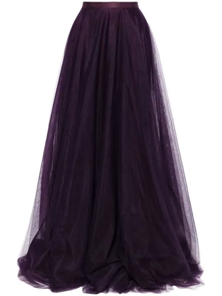 Jenny Packham расклешенная юбка макси Hana, фиолетовый
