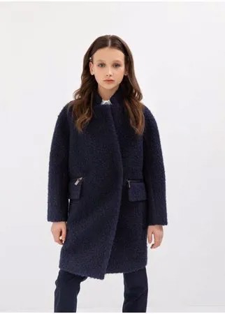 Пальто темно-синее текстильное Gulliver 221GSGC4504 размер 122
