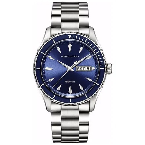 Наручные часы Hamilton H37551141, синий, серебряный