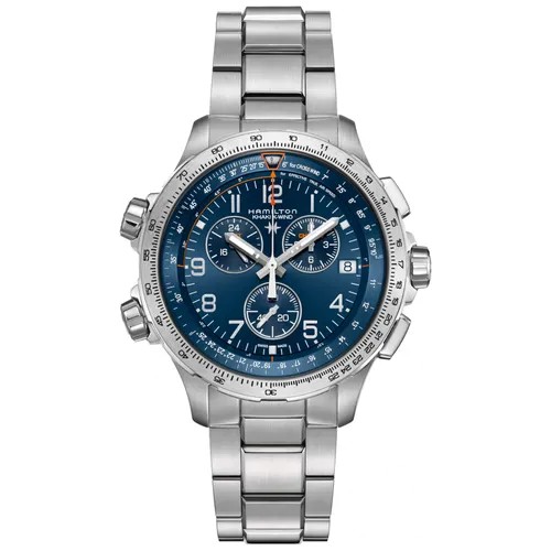Наручные часы Hamilton Khaki Aviation H77922141, синий, серебряный
