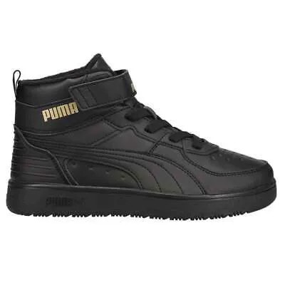 Puma Rebound Rugged V High Top Youth Boys Черные кроссовки Повседневная обувь 38824401