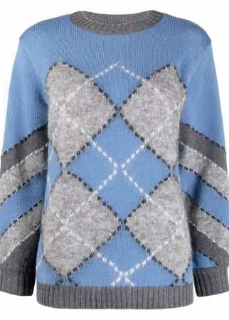 Alberta Ferretti джемпер с узором аргайл
