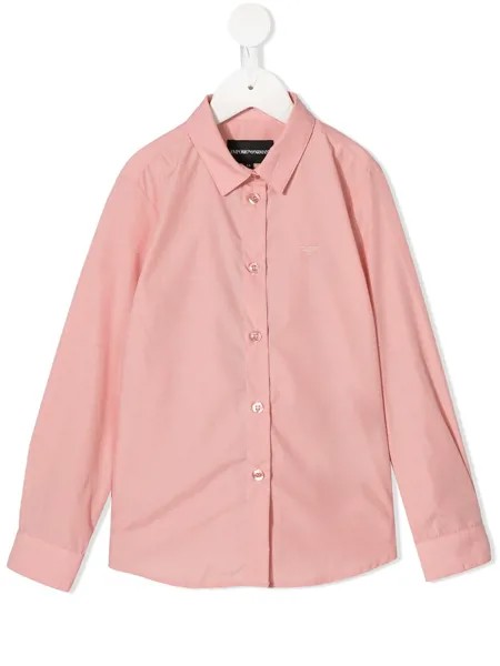 Emporio Armani Kids рубашка со складками