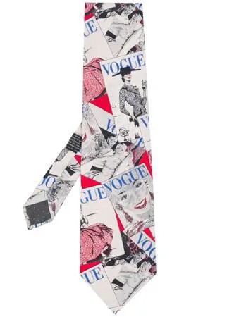 Versace Pre-Owned галстук 1990-х годов с принтом Vogue