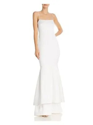 LIKELY Женское длинное вечернее платье-русалка с белой подкладкой на тонких бретелях 4