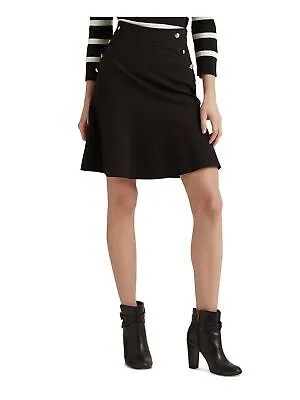 Женская черная юбка-трапеция выше колена с отделкой на пуговицах RALPH LAUREN XL