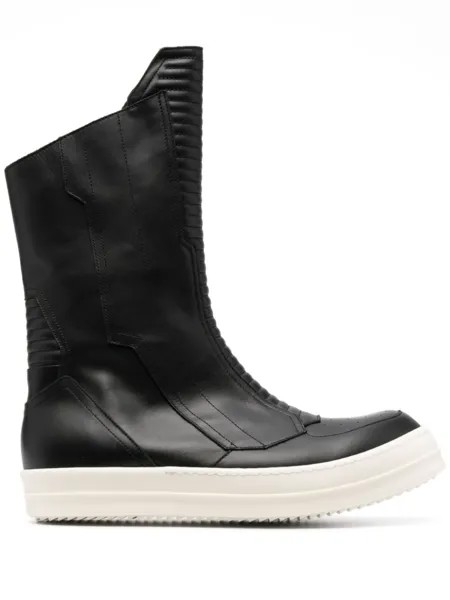 Rick Owens ботинки с закругленным носком, черный