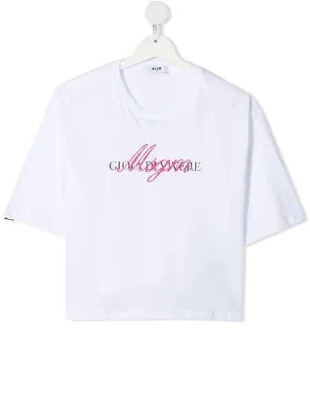 MSGM Kids футболка с логотипом