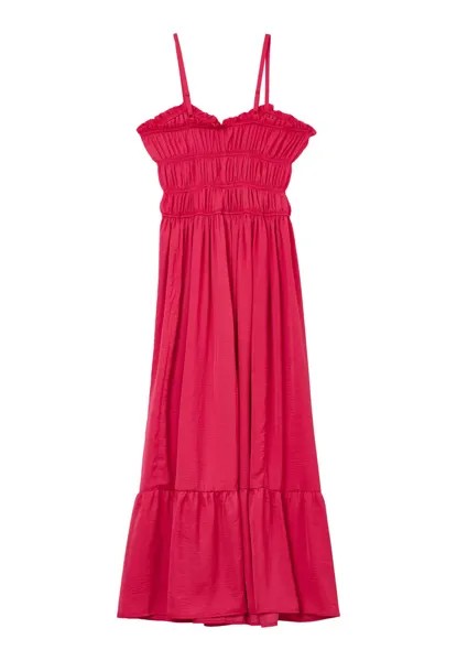 Длинное платье Corpetto Punto Smock Calliope, фуксия