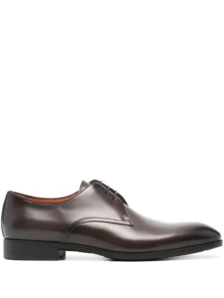 Santoni оксфорды с закругленным носком, коричневый