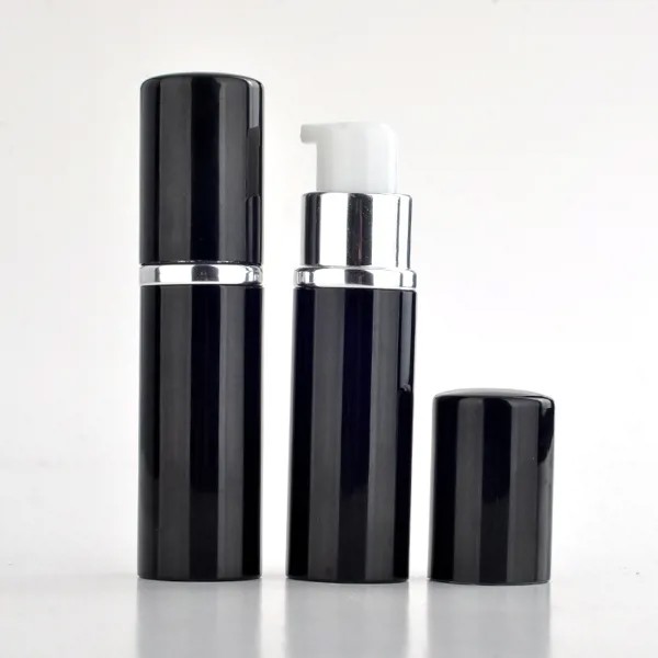Глянцевая алюминиевая металлическая алюминиевая черная лосьон 10 мл, женская косметика, роскошная стеклянная бутылка для лосьона