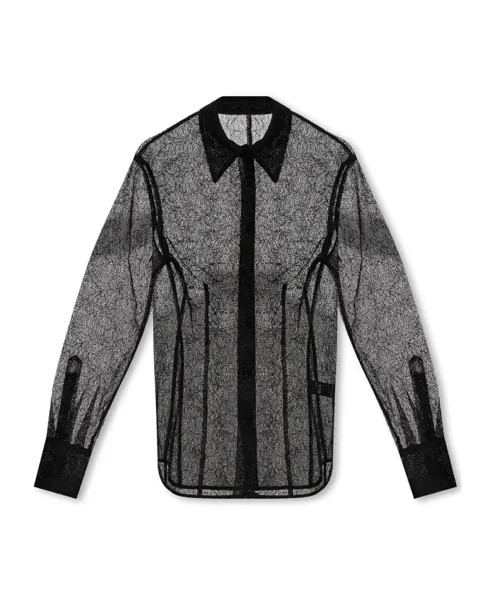 Кружевная рубашка Helmut Lang, черный