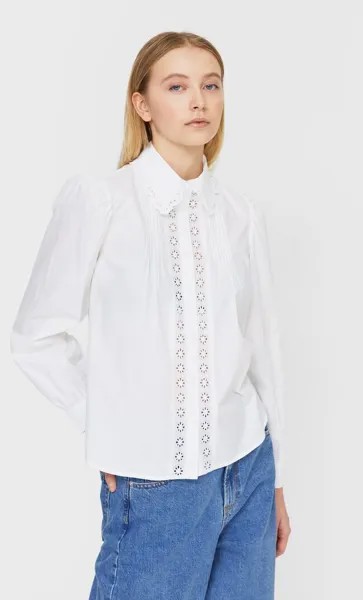 Stradivarius Рубашка В Романтическом Стиле Белый M
