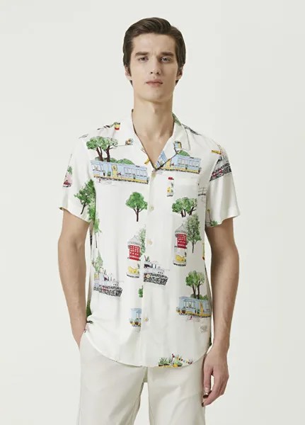 Рубашка с коротким рукавом с фигурным рисунком Scotch & Soda, мультиколор