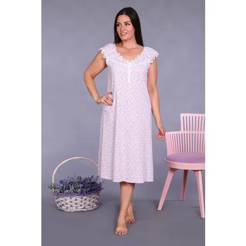 Сорочка  Натали, размер 54, фиолетовый, лиловый