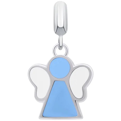 Детский Серебряный кулон Ангелочек UmaUmi Symbols /подарок девочке/ подвеска c эмалью