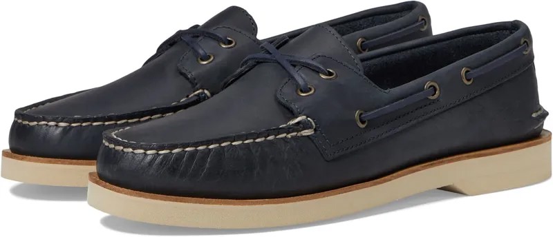 Топсайдеры Authentic Original Double Sole Cross Lace Sperry, темно-синий