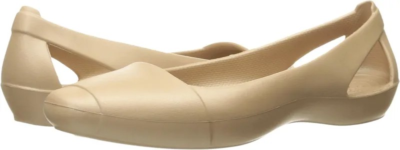 Балетки Sienna Flat Crocs, золото