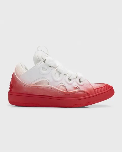 Эксклюзивные мужские низкие кеды Curb Lanvin, цвет Redwhite