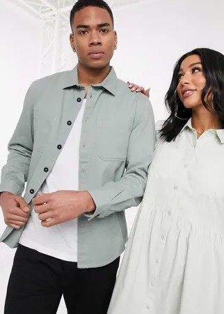 Свободная рубашка цвета хаки Celio-Зеленый